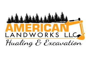 Excavation company american landworks logo example