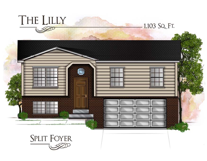St. Louis Split level home rendering