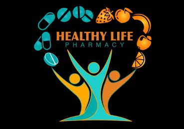 Healthy Life pharmacy four color logo 